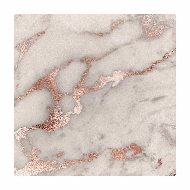 Tappetino di sughero - Effetto marmo con brillantini - Quadrato 1:1