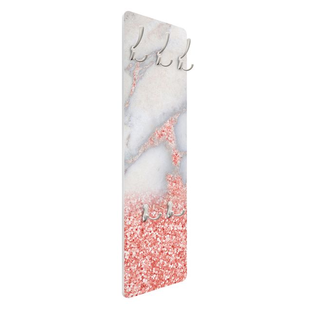 Appendiabiti - Ottica marmo con Rosa Confetti