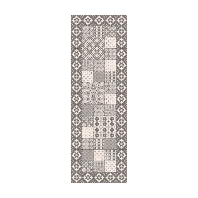 Tappetino di sughero - Piastrelle marocchine combinazione Marrakesh con cornice di mattonelle - Formato verticale 1:2