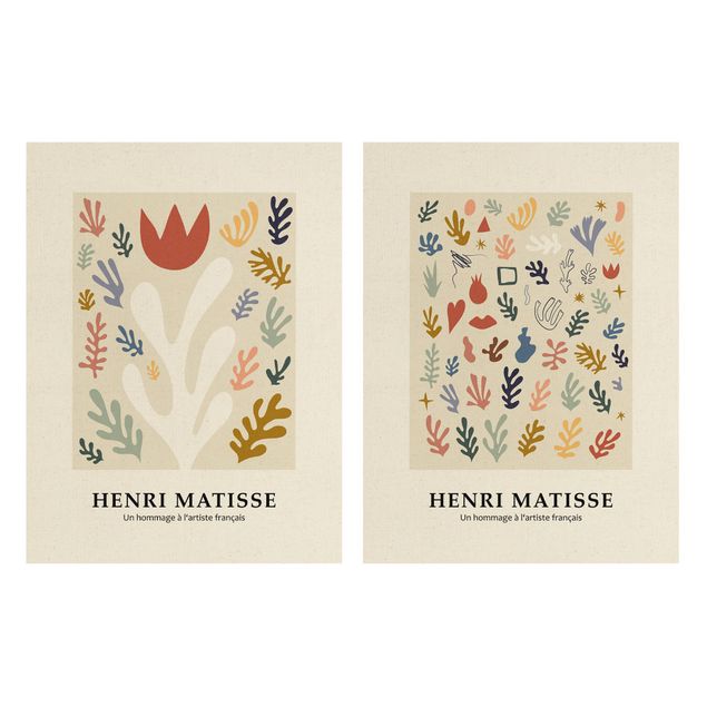 Quadri moderni per soggiorno Omaggio a Matisse - Magnifiche piante