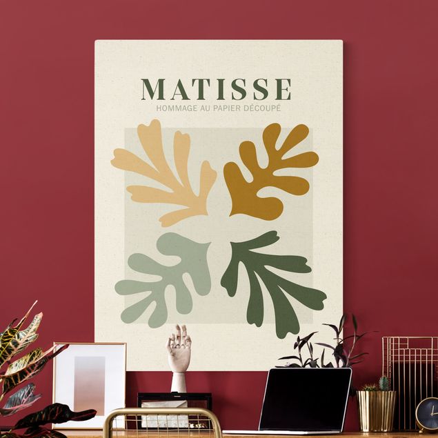 Stampe su tela astratte  Interpretazione Matisse - Foglie