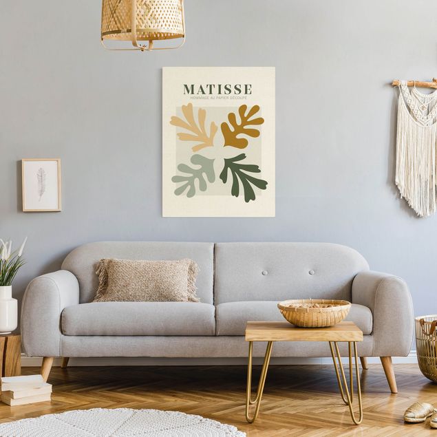 Quadri moderni per soggiorno Interpretazione Matisse - Foglie