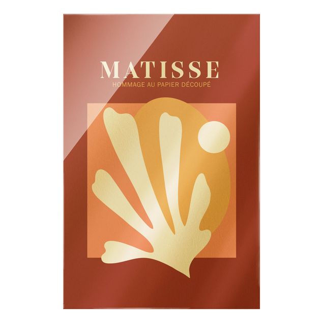 Quadro in vetro - Matisse Interpretation - Combinazione in rosso - Formato verticale