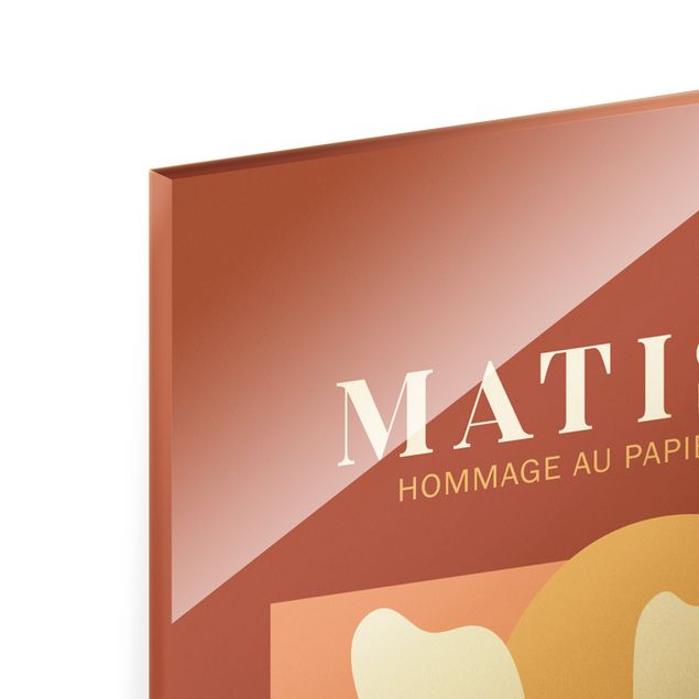 Quadro in vetro - Matisse Interpretation - Combinazione in rosso - Formato verticale