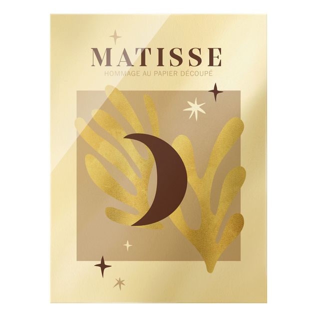 Quadro in vetro - Matisse Interpretation - Luna e stelle - Formato verticale