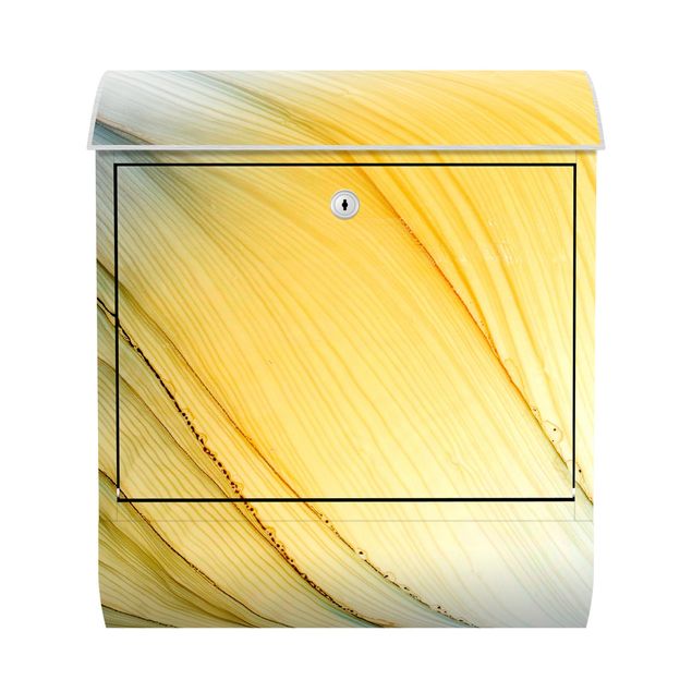 Cassetta postale - Danza di colori mélange in giallo miele