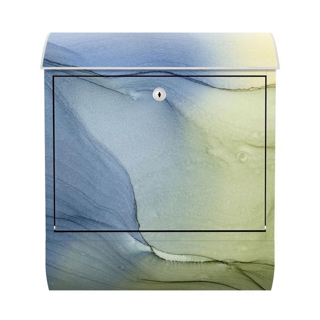 Cassetta postale - Mélange di grigio bluastro con verde muschio