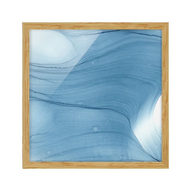 Poster con cornice - Mélange in blu chiaro