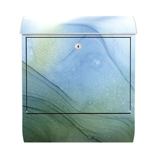 Cassetta postale - Mélange di verde muschio con blu
