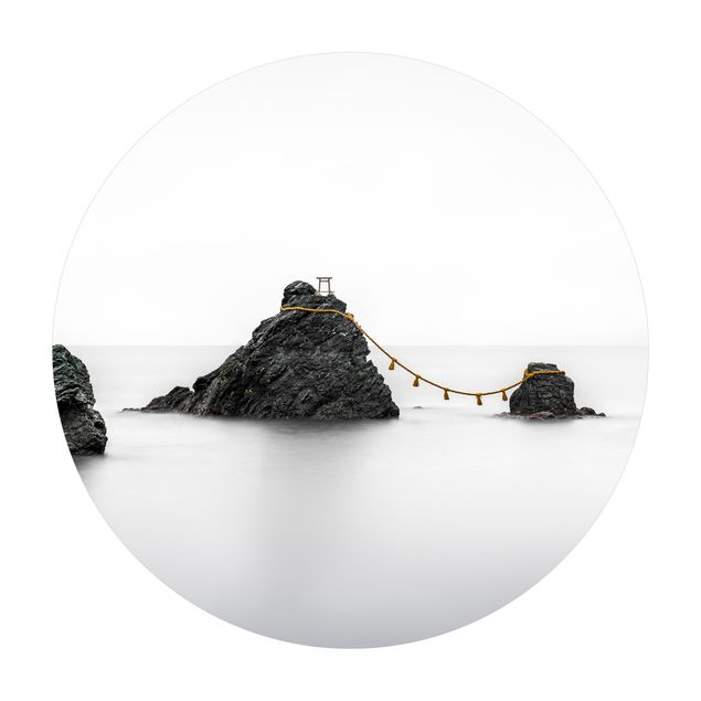 Tappeto in vinile rotondo - Meoto Iwa - Le rocce sposate