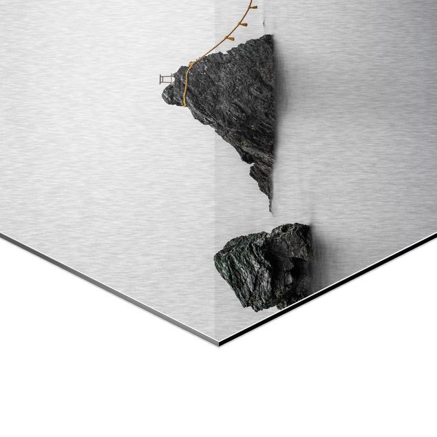 Esagono in Alluminio Dibond - Meoto Iwa - Le rocce sposate