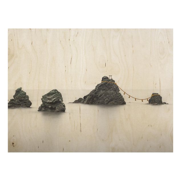Stampa su legno - Meoto Iwa - Le rocce sposate