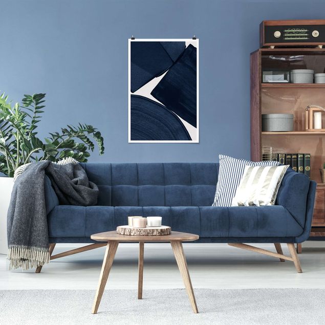 Poster - Pittura minimalista blu
