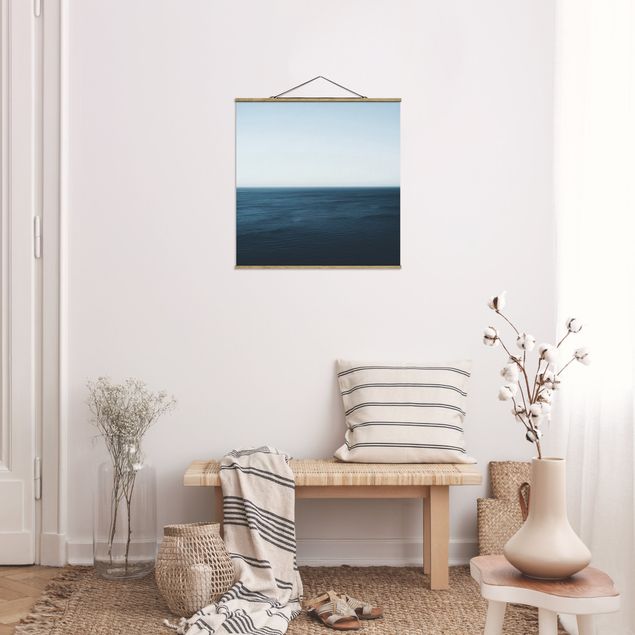 Foto su tessuto da parete con bastone - Oceano minimalista - Quadrato 1:1