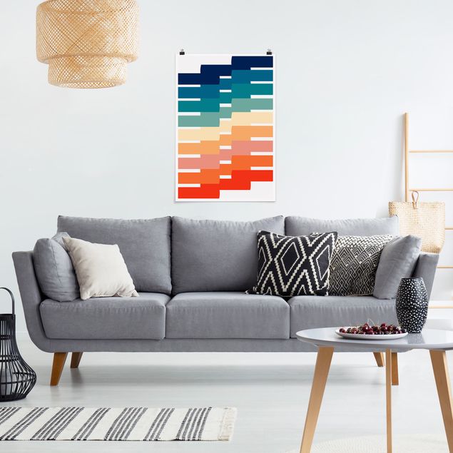 Poster - Moderna geometria arcobaleno