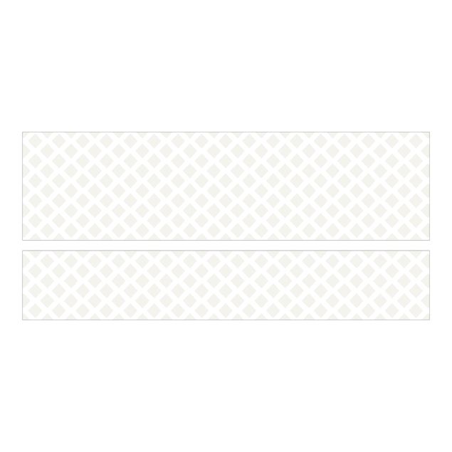 Carta adesiva per mobili IKEA Malm Letto basso 160x200cm - Diamond Lattice Light Beige