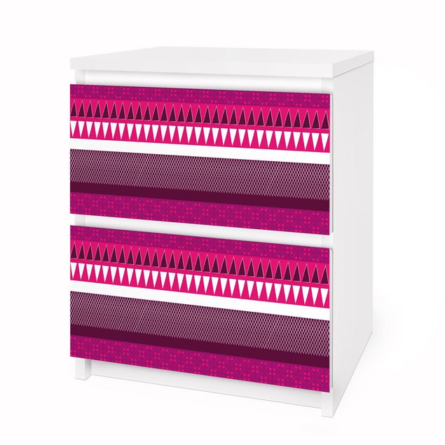 Carta adesiva per mobili IKEA - Malm Cassettiera 2xCassetti - No.DS92 Dot Design Girly White