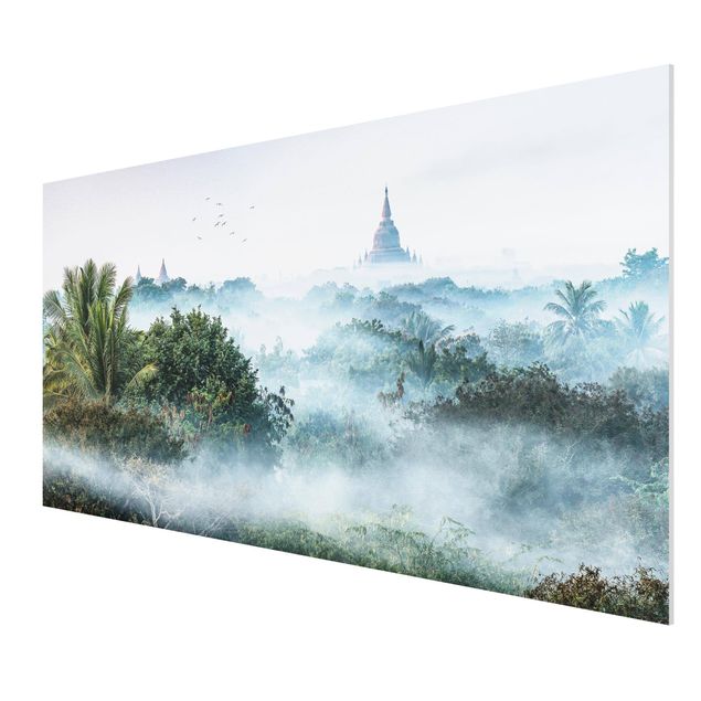 Stampa su Forex - Nebbia mattutina sulla giungla di Bagan - Formato orizzontale 2:1