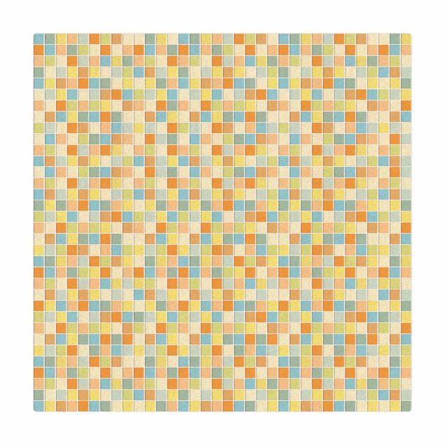 Tappetino di sughero - Mosaico di piastrelle set estivo - Quadrato 1:1