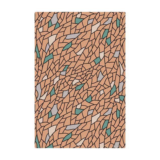 Tappetino di sughero - Mosaico di linee in pastello - Formato verticale 2:3