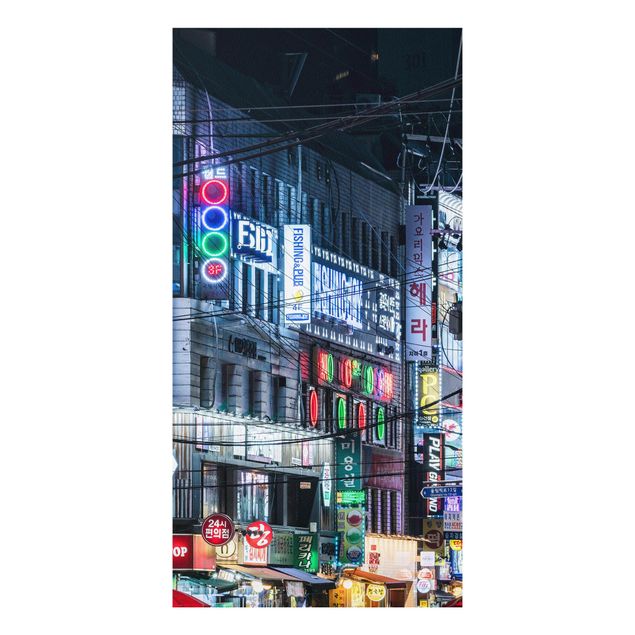 Stampa su Forex - Nightlife di Seul - Formato verticale 1:2