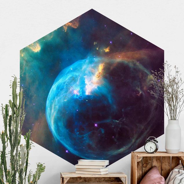 Carta da parati esagonale Immagine NASA Nebulosa a bolle