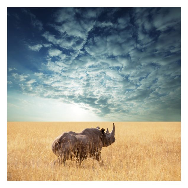 Carta da parati - Rhino From Savanna