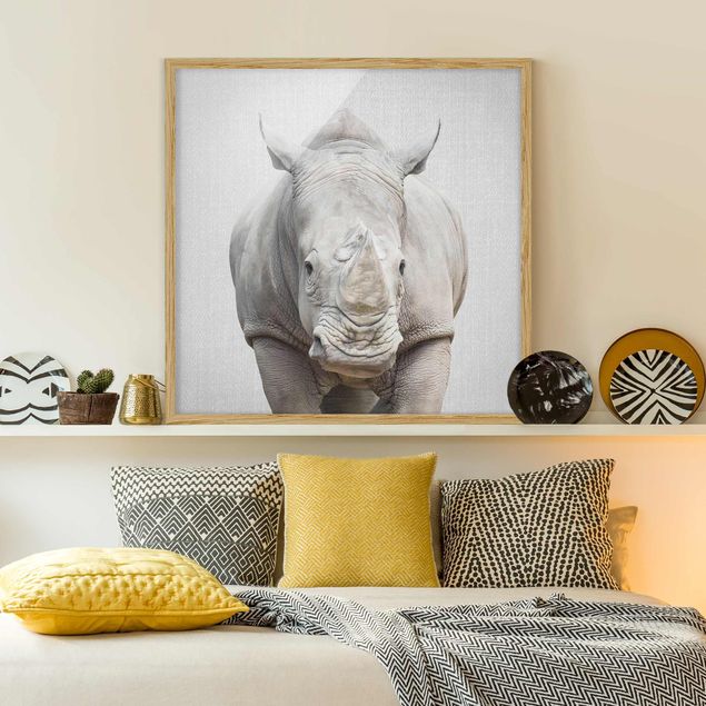 Poster con cornice - Rinoceronte Nora