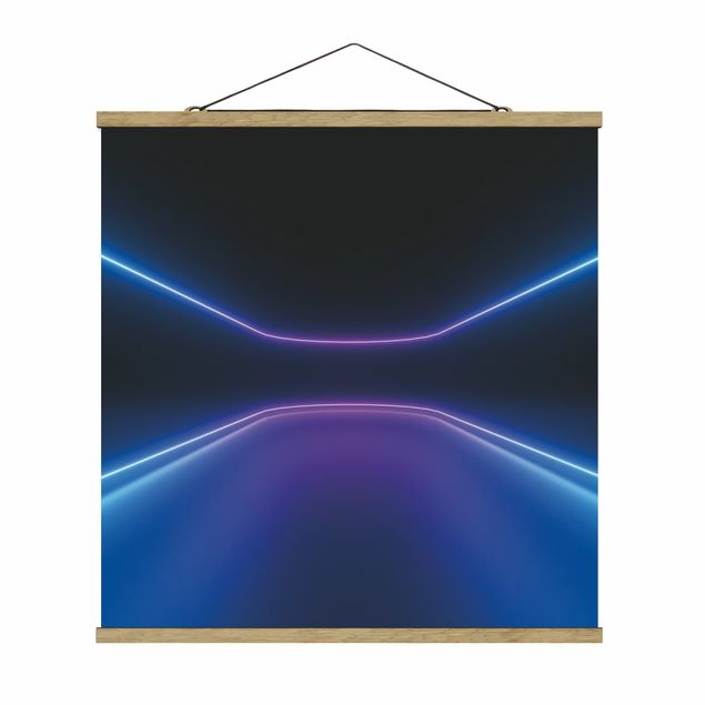 Foto su tessuto da parete con bastone - Luci al neon - Quadrato 1:1