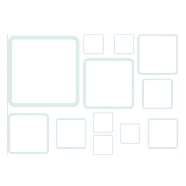 Pellicola per vetri bianca No.1183 Quadrati III Set 12s