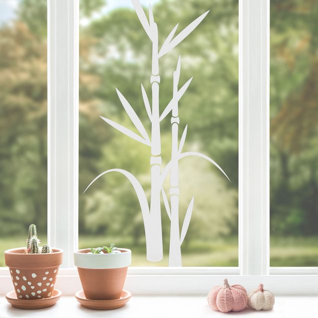Pellicola per vetri con erbe No.8 Bambù