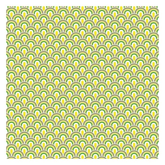 Carta da parati - No.TA99 Retro Pattern green-yellow