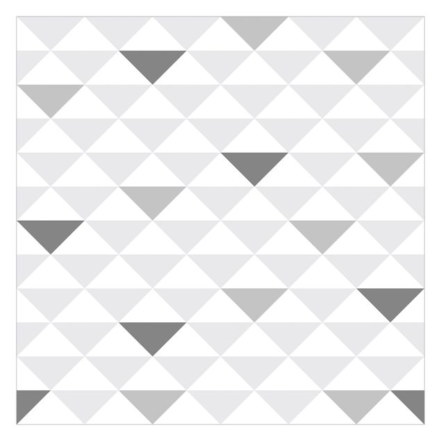 Carta da parati - no.YK66 Triangles Grey White