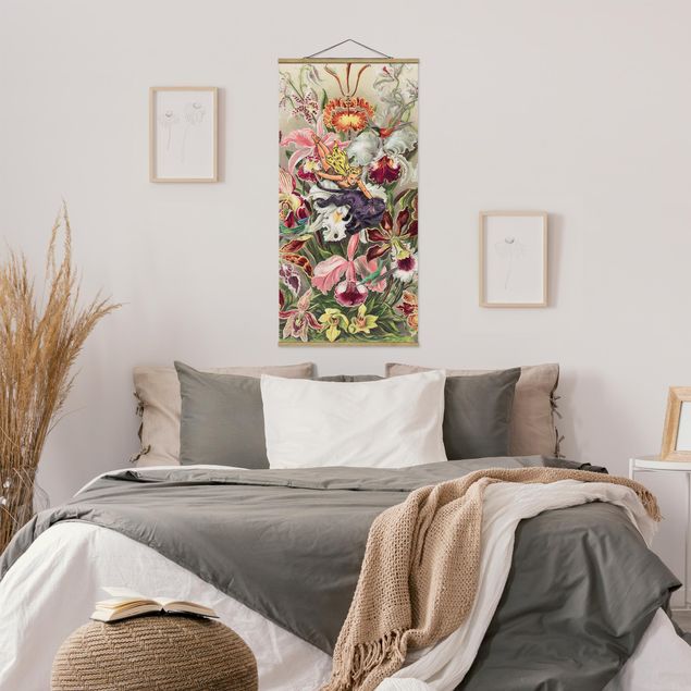 Foto su tessuto da parete con bastone - Ninfa con orchidee