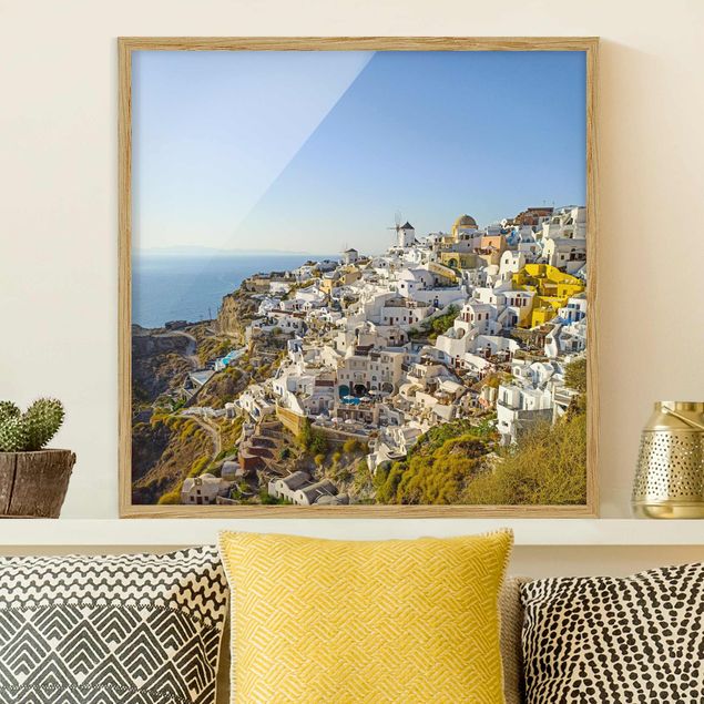 Poster con cornice - Oia a Santorini