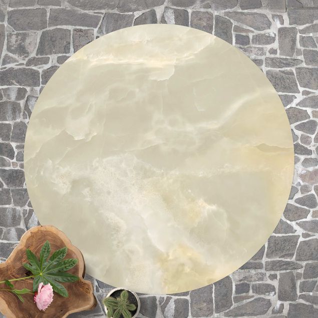 Tappeto per terrazzo esterno Crema di marmo d'onice