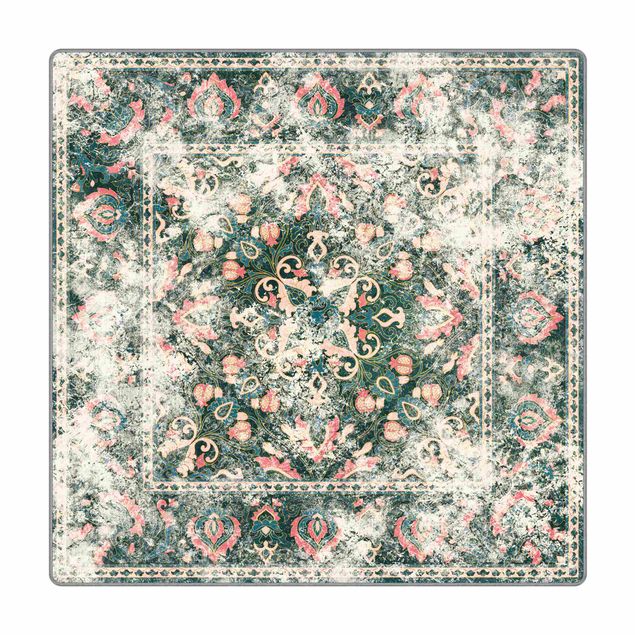 tappeti lavabili Motivo persiano orientale corallo vintage