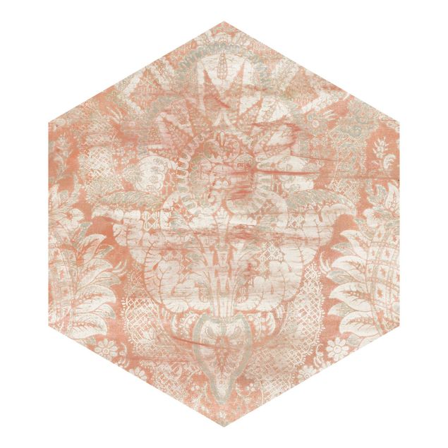 Carta da parati esagonale adesiva con disegni - Tessitura ornamentale I