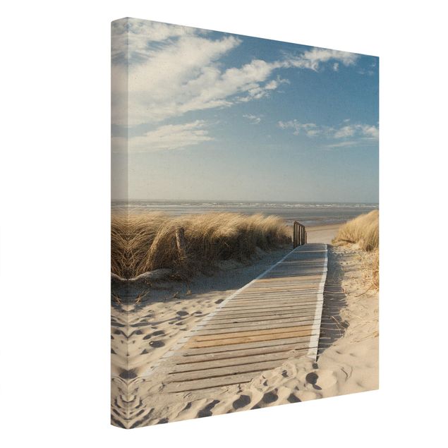 Quadro su tela naturale - Spiaggia del mar Baltico - Formato verticale 3:4