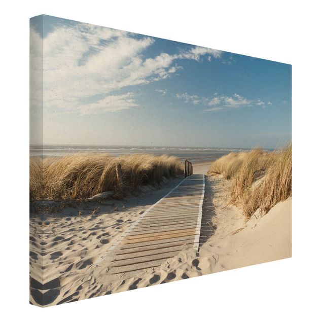 Quadro su tela naturale - Spiaggia del mar Baltico - Formato orizzontale 4:3