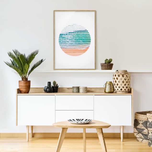 Poster con cornice - Oceano in un cerchio
