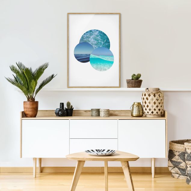 Poster con cornice - Oceani in un cerchio