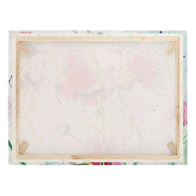Quadro su tela naturale - Painted Poppies - Formato orizzontale 4:3