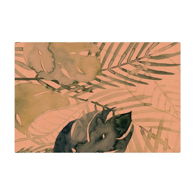 Tappetino di sughero - Ramo di palma in acquerello I - Formato orizzontale 3:2