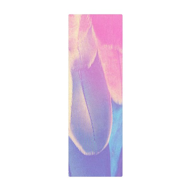 Tappetino di sughero - Piume di pappagallo con colori - Formato verticale 1:2