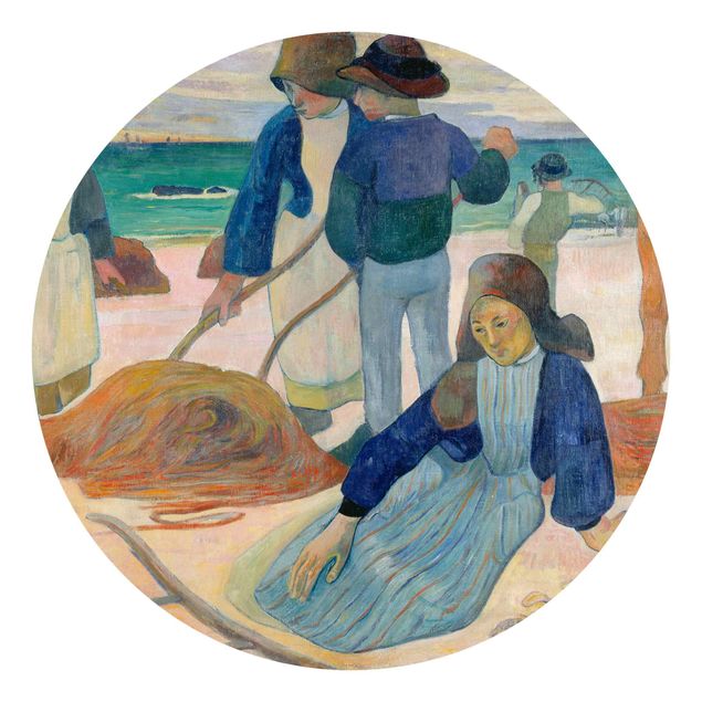 Carta da parati rotonda autoadesiva - Paul Gauguin - Tangsammlerinnen