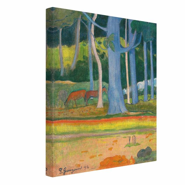 Quadro su tela naturale - Paul Gauguin -  Paesaggio forestale - Formato verticale 3:4