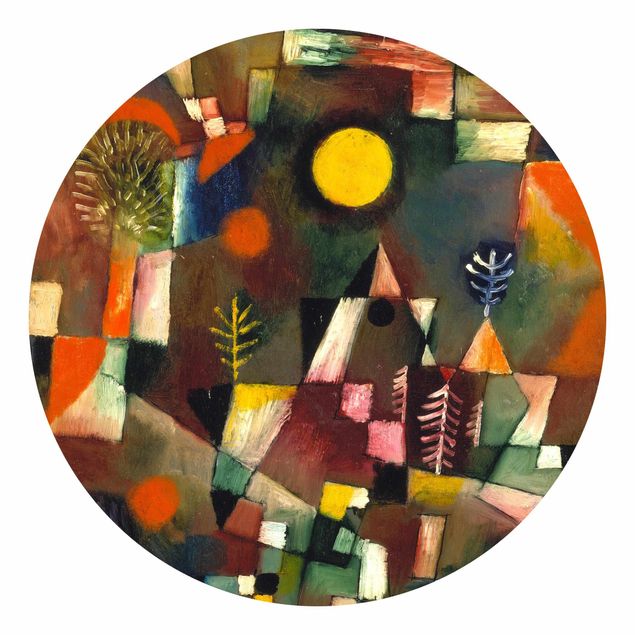 Carta da parati rotonda autoadesiva - Paul Klee - La luna piena