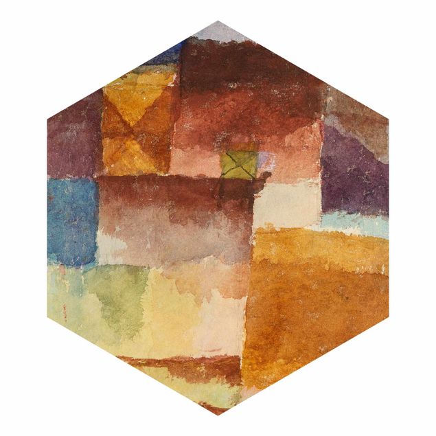Carta da parati esagonale adesiva con disegni - Paul Klee - Nel luogo deserto
