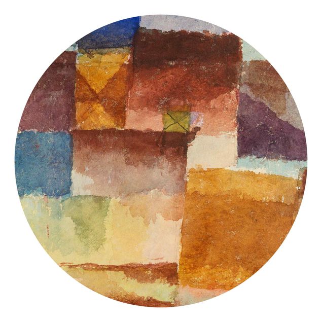 Carta da parati rotonda autoadesiva - Paul Klee - wasteland